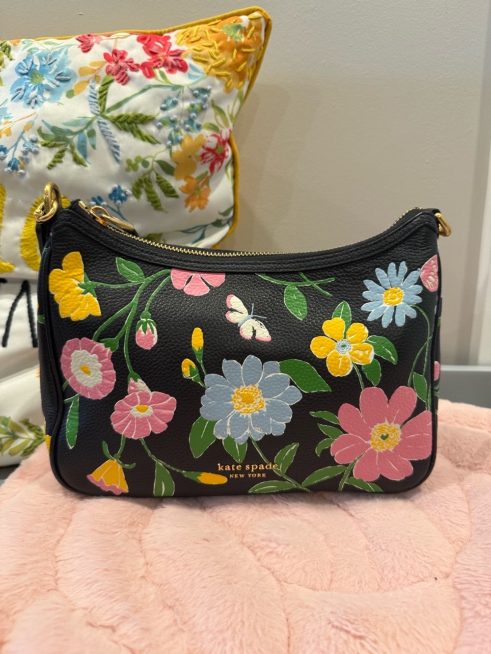 Kate Spade Sam Floral Leather Shoulder Bag